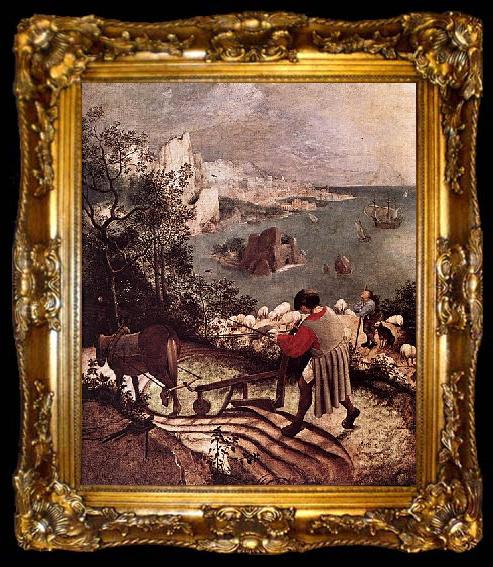 framed  Pieter Bruegel the Elder Landscape with the Fall of Icarus, ta009-2